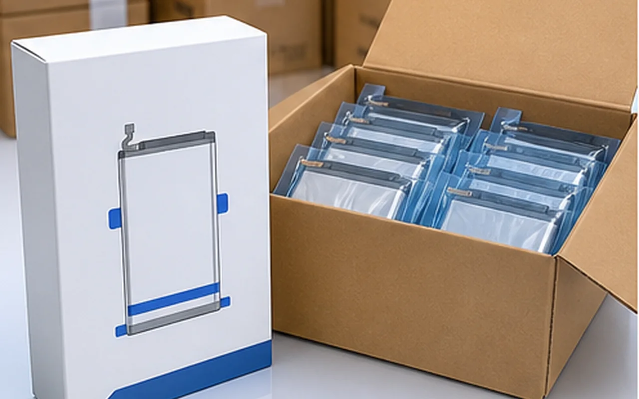 Samsung compatible battery packaging image for DAKOLAS wholesale sourcing